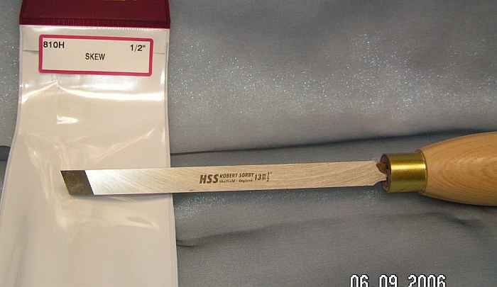 Sorby Woodturning Skew Chisel Tools HSS 1.2" 810H
