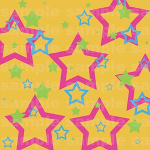 Miffle Stars - 12x12 - Orange Background