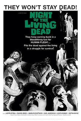 1968 NIGHT OF THE LIVING DEAD - NEW HORROR MOVIE POSTER
