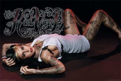 KAT VON D POSTER Sexy Shot - Tattoo RARE HOT 24X36 - 2