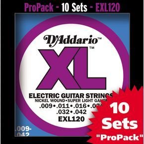 EXL120 Super Light Gauge Electric Guitar Strings ProPack