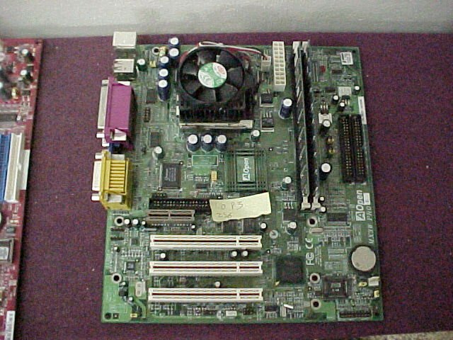 AOpen MX3W Pro motherboard w/ 733MHz P3, 256mb RAM