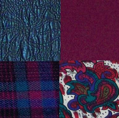 Lot - Vintage Yardage Fabrics:100% Wool, Challis, Lining - 22+ useable yards