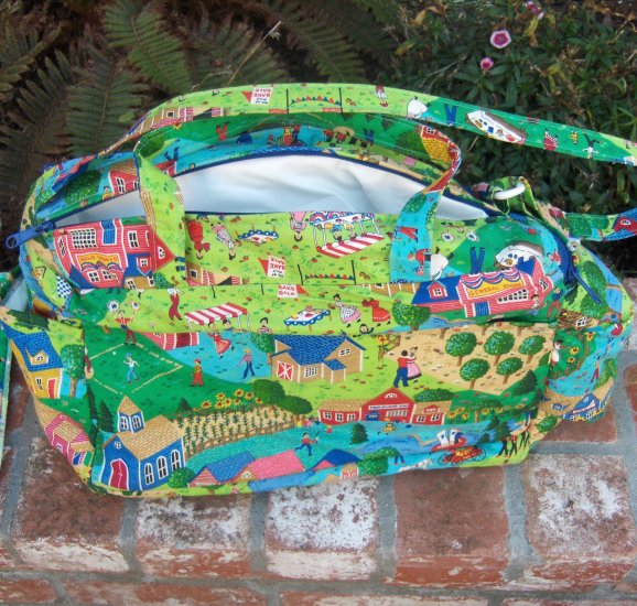 Large Infant Diaper Bag Grandma Moses Style Like NEW