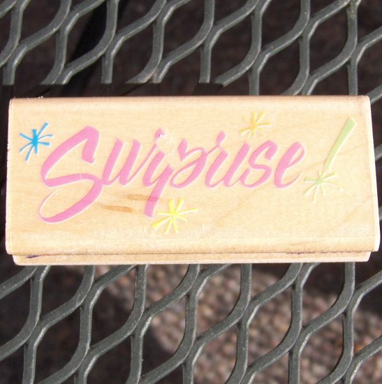 Rubber Stamp - Surprise by Rubber Stampede NEW