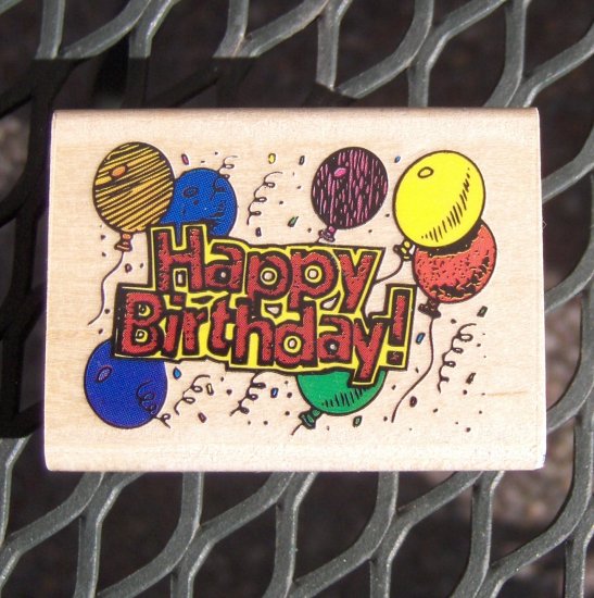 Rubber Stamp - Happpy Birthday by Rubber Stampede NEW