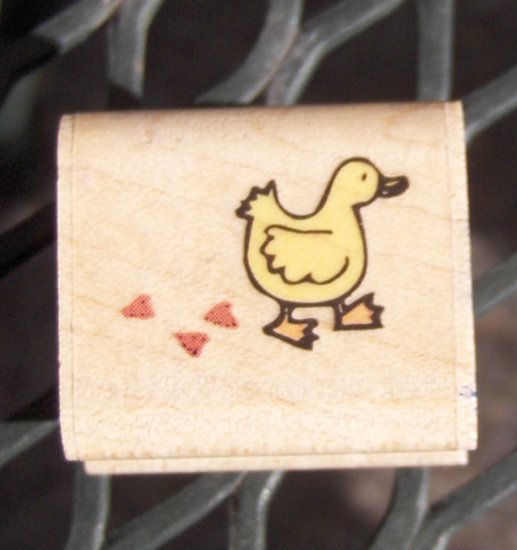 Rubber Stamp - Duck with Heart footsteps by Rubber Stampede NEW