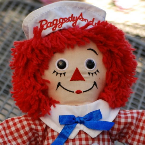 Raggedy Andy Doll Stuffie 12 inch