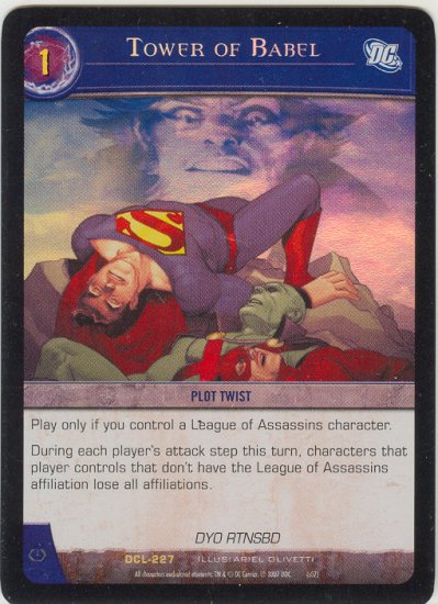 Tower of Babel FOIL DCL-227 (R) DC Legends VS System TCG