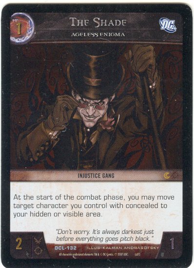 The Shade, Ageless Enigma FOIL DCL-132 (U) DC Legends VS System TCG