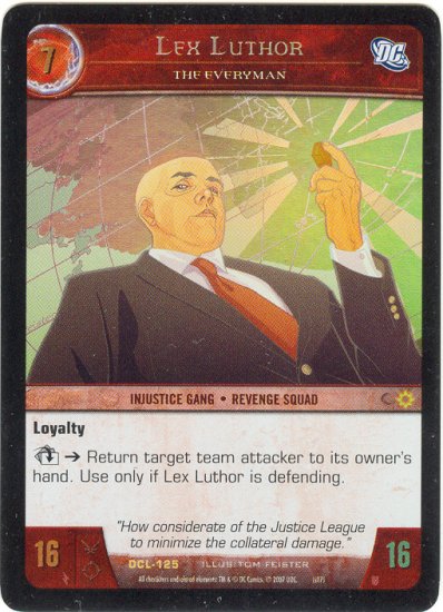Lex Luthor, The Everyman FOIL DCL-125 (R) DC Legends VS System TCG
