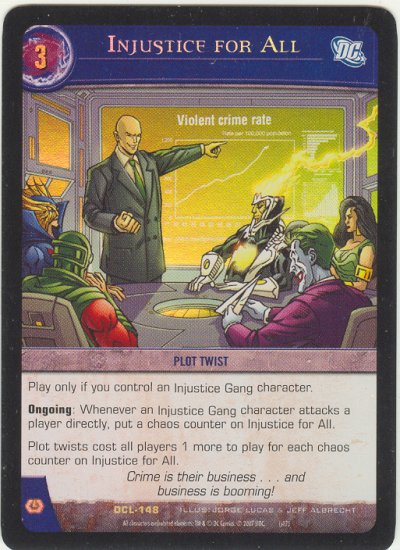 Injustice For All FOIL DCL-148 (R) DC Legends VS System TCG