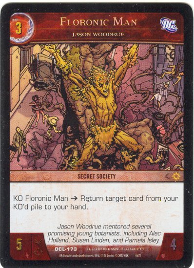 Floronic Man, Jason Woodrue FOIL DCL-173 (C) DC Legends VS System TCG