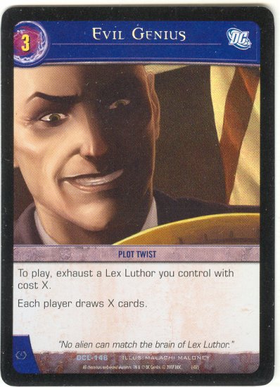Evil Genius FOIL DCL-146 (U) DC Legends VS System TCG
