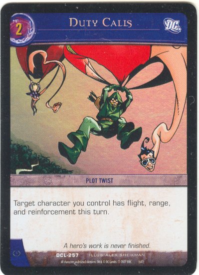 Duty Calls FOIL DCL-257 (C) DC Legends VS System TCG