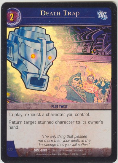 Death Trap FOIL DCL-255 (C) DC Legends VS System TCG