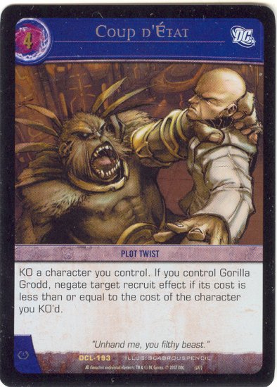 Coup D'Etat FOIL DCL-193 (R) DC Legends VS System TCG