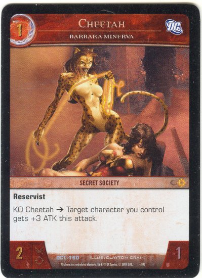 Cheetah Barbara Minerva FOIL DCL-160 (U) DC Legends VS System TCG