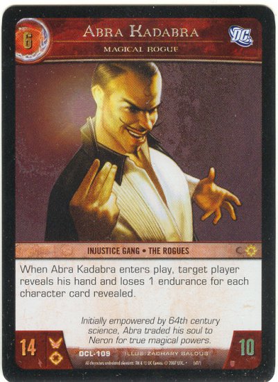 Abra Kadabra, Magical Rogue FOIL DCL-109 (C) DC Legends VS System TCG