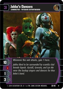 #20 Jabba's Dancers (RotJ rare) Star Wars TCG