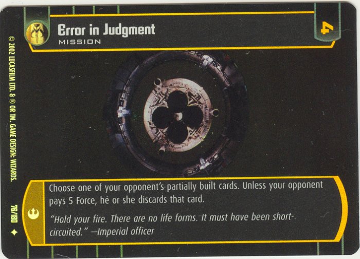 #76 Error in Judgment FOIL ANH