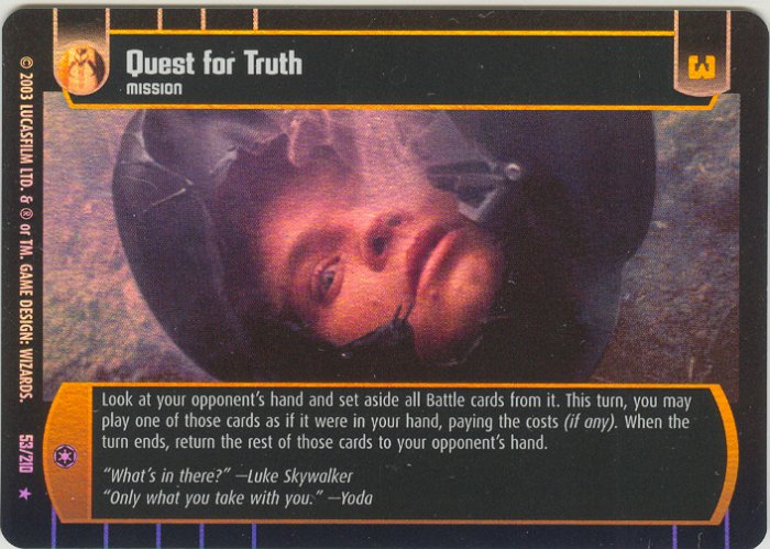 #53 Quest for Truth FOIL (ESB rare) Star Wars TCG