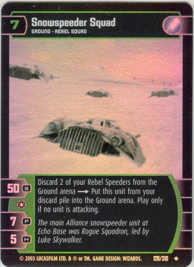 #128 Snowspeeder Squad Star Wars TCG FOIL (ESB uncommon)
