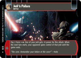#31 Jedi's Failure (ESB rare) Star Wars TCG
