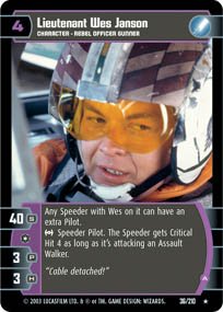 #36 Lieutenant Wes Janson (A) (ESB rare) Star Wars TCG