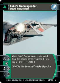 #40 Luke's Snowspeeder (A) (ESB rare) Star Wars TCG