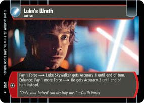 #41 Luke's Wrath (ESB rare) Star Wars TCG