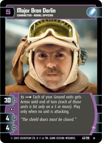 #43 Major Bren Derlin (A) (ESB rare) Star Wars TCG