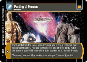 #50 Parting of Heroes (ESB rare) Star Wars TCG