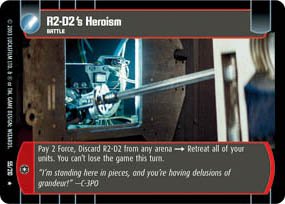 #55 R2-D2's Heroism (ESB rare) Star Wars TCG