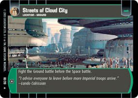 #60 Streets of Cloud City (ESB rare) Star Wars TCG