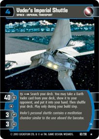 #62 Vader's Imperial Shuttle (ESB rare) Star Wars TCG