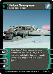 #65 Wedge's Snowspeeder (ESB rare) Star Wars TCG