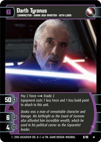 #8 Darth Tyranus (I) Star Wars TCG (ROTS rare)