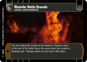 #22 Mustafar Battle Grounds Star Wars TCG (ROTS rare)