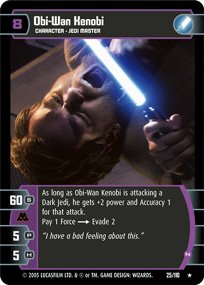 #25 Obi-Wan Kenobi (N) Star Wars TCG (ROTS rare)