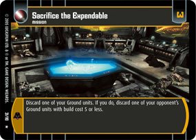 #31 Sacrifice the Expendable Star Wars TCG (ROTS rare)