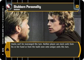 #35 Stubborn Personality Star Wars TCG (ROTS rare)