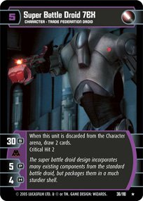 #36 Super Battle Droid 7EX Star Wars TCG (ROTS rare)