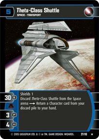 #37 Theta-Class Shuttle Star Wars TCG (ROTS rare)