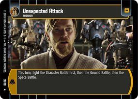 #38 Unexpected Attack Star Wars TCG (ROTS rare)