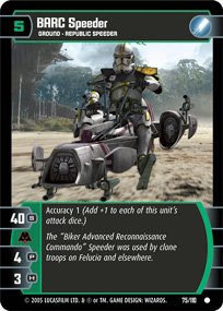 #75 BARC Speeder Star Wars TCG (ROTS common)