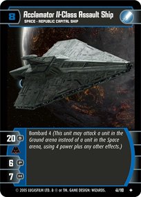 #41 Acclamator II-Class Assault Ship Star Wars TCG (ROTS uncommon)