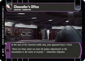 #44 Chancellor's Office Star Wars TCG (ROTS uncommon)