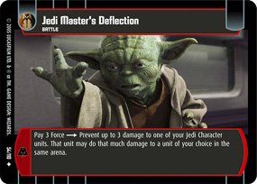 #54 Jedi Master's Deflection Star Wars TCG (ROTS uncommon)