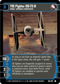 #204 TIE Fighter OS-72-8 Star Wars TCG (ESB common)